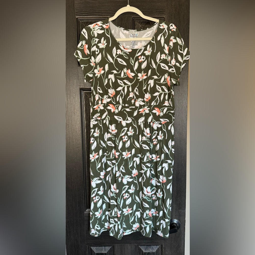 Dark green flower dress
